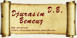 Đurašin Bencuz vizit kartica